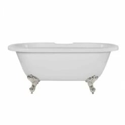Windsor Acrylic Double Ended Clawfoot Tub - Rim Faucet Drillings - Ball & Claw Feet -A&E BATH & SHOWER Shop rma60de7wdipn 2 4