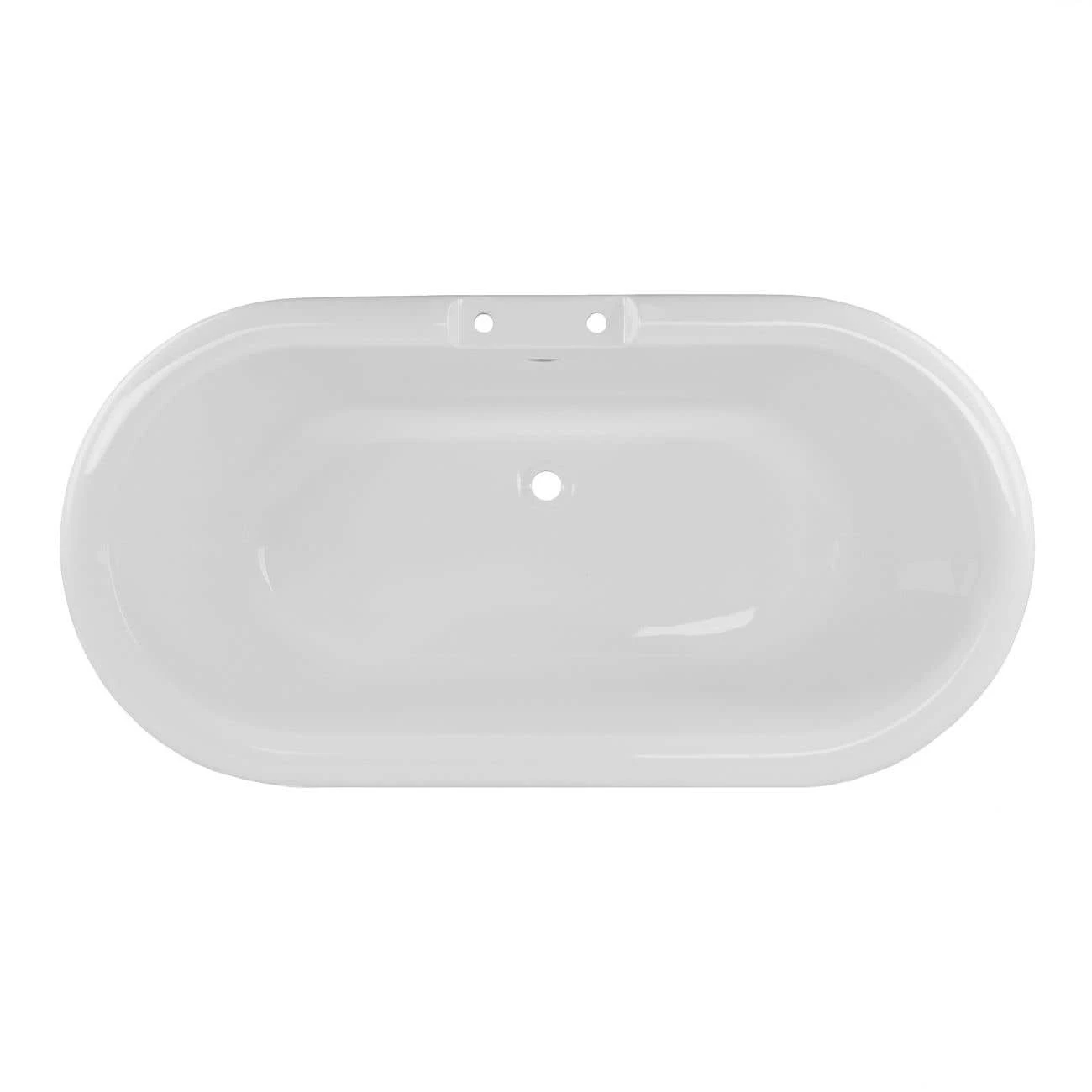 Windsor 66 Inch Acrylic Double Ended Tub And Shower Package - White / Chrome Feet & Fixtures 6 Windsor 66 Inch Acrylic Double Ended Tub And Shower Package - White / Chrome Feet & Fixtures - Image 4