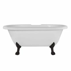 Juniper Acrylic Double Ended Clawfoot Tub - Rim Faucet Drillings - Lion Paw Feet 23 Juniper Acrylic Double Ended Clawfoot Tub - Rim Faucet Drillings - Lion Paw Feet -A&E BATH & SHOWER Shop rma60de7wlporb front 2