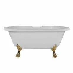 Juniper Acrylic Double Ended Clawfoot Tub - Rim Faucet Drillings - Lion Paw Feet 22 Juniper Acrylic Double Ended Clawfoot Tub - Rim Faucet Drillings - Lion Paw Feet -A&E BATH & SHOWER Shop rma60de7wlppb front 2