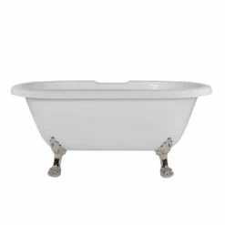 Juniper Acrylic Double Ended Clawfoot Tub - Rim Faucet Drillings - Lion Paw Feet 24 Juniper Acrylic Double Ended Clawfoot Tub - Rim Faucet Drillings - Lion Paw Feet -A&E BATH & SHOWER Shop rma60de7wlppn front 2