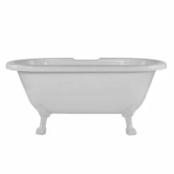 Juniper Acrylic Double Ended Clawfoot Tub - Rim Faucet Drillings - Lion Paw Feet 25 Juniper Acrylic Double Ended Clawfoot Tub - Rim Faucet Drillings - Lion Paw Feet -A&E BATH & SHOWER Shop rma60de7wlpw front2