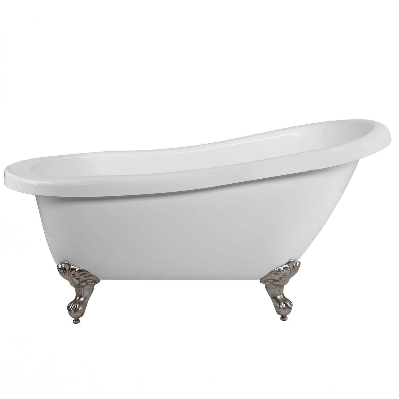 Bristol Acrylic Slipper Clawfoot Tub - Rim Faucet Drillings - Imperial Ball & Claw Feet 7 Bristol Acrylic Slipper Clawfoot Tub - Rim Faucet Drillings - Imperial Ball & Claw Feet - Image 5