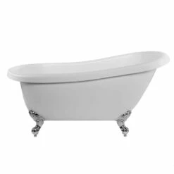 Bristol Acrylic Slipper Clawfoot Tub - Rim Faucet Drillings - Imperial Ball & Claw Feet 22 Bristol Acrylic Slipper Clawfoot Tub - Rim Faucet Drillings - Imperial Ball & Claw Feet -A&E BATH & SHOWER Shop rma62sl0wsic front 2