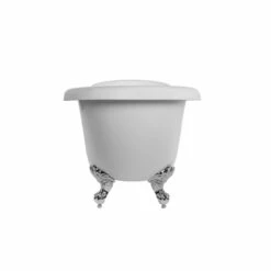 Bristol 62 Inch Acrylic Slipper Clawfoot Tub Package - White / Chrome Feet & Fixtures -A&E BATH & SHOWER Shop rma62sl0wsic side 3 1 2