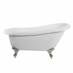 Bristol Acrylic Slipper Clawfoot Tub - Rim Faucet Drillings - Imperial Ball & Claw Feet 23 Bristol Acrylic Slipper Clawfoot Tub - Rim Faucet Drillings - Imperial Ball & Claw Feet -A&E BATH & SHOWER Shop rma62sl0wsipn front 2