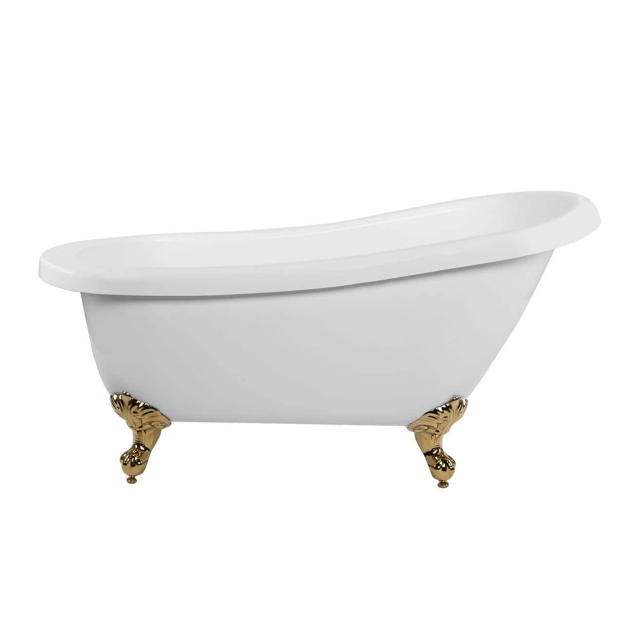 Bristol Acrylic Slipper Clawfoot Tub - Rim Faucet Drillings - Imperial Ball & Claw Feet 11 Bristol Acrylic Slipper Clawfoot Tub - Rim Faucet Drillings - Imperial Ball & Claw Feet - Image 9