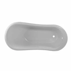 Bristol 62 Inch Acrylic Slipper Clawfoot Tub Package - White / Chrome Feet & Fixtures -A&E BATH & SHOWER Shop rma62sl0wsiw top 4 1 13