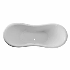 Victoria 70 Inch Acrylic Double Slipper Clawfoot Tub - No Faucet Drillings - Imperial Ball & Claw Feet -A&E BATH & SHOWER Shop rma70ds0wlpc 4