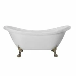 Florence Acrylic Double Slipper Clawfoot Tub - No Faucet Drillings - Lion Paw Feet -A&E BATH & SHOWER Shop rma70ds0wlppn 2 1