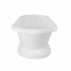 Amelia 71 Inch Acrylic Double Ended Pedestal Tub - Rim Faucet Drillings - White -A&E BATH & SHOWER Shop rma71de7w 3