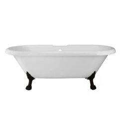 Oakmont 70 Inch Acrylic Double Ended Clawfoot Tub - Rim Faucet Drillings - Lion Paw Feet -A&E BATH & SHOWER Shop rma71de7wlporb 5 1