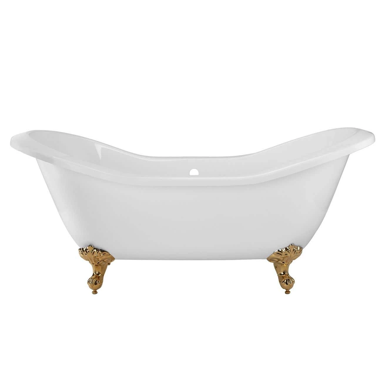 Serenity 72 Inch Acrylic Double Slipper Clawfoot Tub - No Faucet Drillings - Imperial Ball & Claw Feet 7 Serenity 72 Inch Acrylic Double Slipper Clawfoot Tub - No Faucet Drillings - Imperial Ball & Claw Feet - Image 5