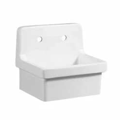 White 22 Inch Porcelain Wall Mount Utility Sink 9 White 22 Inch Porcelain Wall Mount Utility Sink -A&E BATH & SHOWER Shop rmacb2216 8 angle2