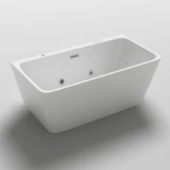 Iseo 59 Inch Double Ended Freestanding Hydro-Massage Tub -A&E BATH & SHOWER Shop rmb iseo 59 angle 1