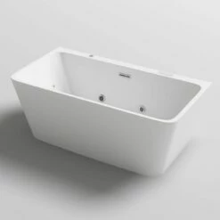 Iseo 59 Inch Double Ended Freestanding Hydro-Massage Tub -A&E BATH & SHOWER Shop rmb iseo 59 angle 2