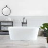 Solano 59 Inch Resin Double Ended Matte Tub