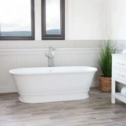 Lugano 68 Inch Resin Double Ended Matte Tub