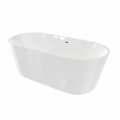 Mia Freestanding Acrylic Soaking Tub - No Faucet Drillings -A&E BATH & SHOWER Shop rmbp03 67 tub matte black shot02 vu1wbpbfetnakoez