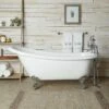Eden Acrylic Slipper Clawfoot Tub - Rim Faucet Drillings - Imperial Ball & Claw Feet -A&E BATH & SHOWER Shop rmbpsl7im life