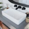 Minimalist Collection Large Ceramic Rectangular Vessel Bathroom Sink -A&E BATH & SHOWER Shop rmc 1632 life 1
