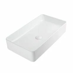 Minimalist Collection Large Ceramic Rectangular Vessel Bathroom Sink -A&E BATH & SHOWER Shop rmc 632 wh wh angle drain