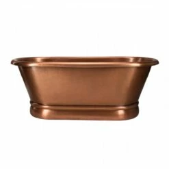 Isabel 72 Inch Copper Freestanding Double Ended Bathtub - Medium Copper -A&E BATH & SHOWER Shop rmc15 m front 1