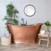 Harlow 71 Inch Copper Freestanding Double Slipper Bathtub - Medium Copper 1 Harlow 71 Inch Copper Freestanding Double Slipper Bathtub - Medium Copper -A&E BATH & SHOWER Shop rmc2 m life3