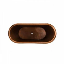 Harlow 71 Inch Copper Freestanding Double Slipper Bathtub - Medium Copper -A&E BATH & SHOWER Shop rmc2 m top