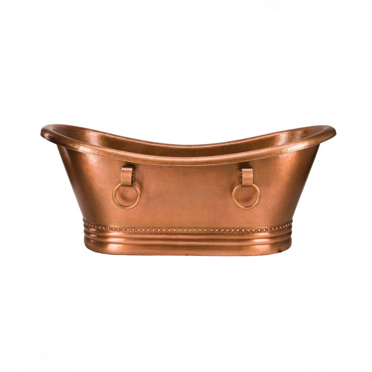 Abbott 66 Inch Copper Freestanding Double Slipper Bathtub - Medium Copper 9 Abbott 66 Inch Copper Freestanding Double Slipper Bathtub - Medium Copper - Image 7