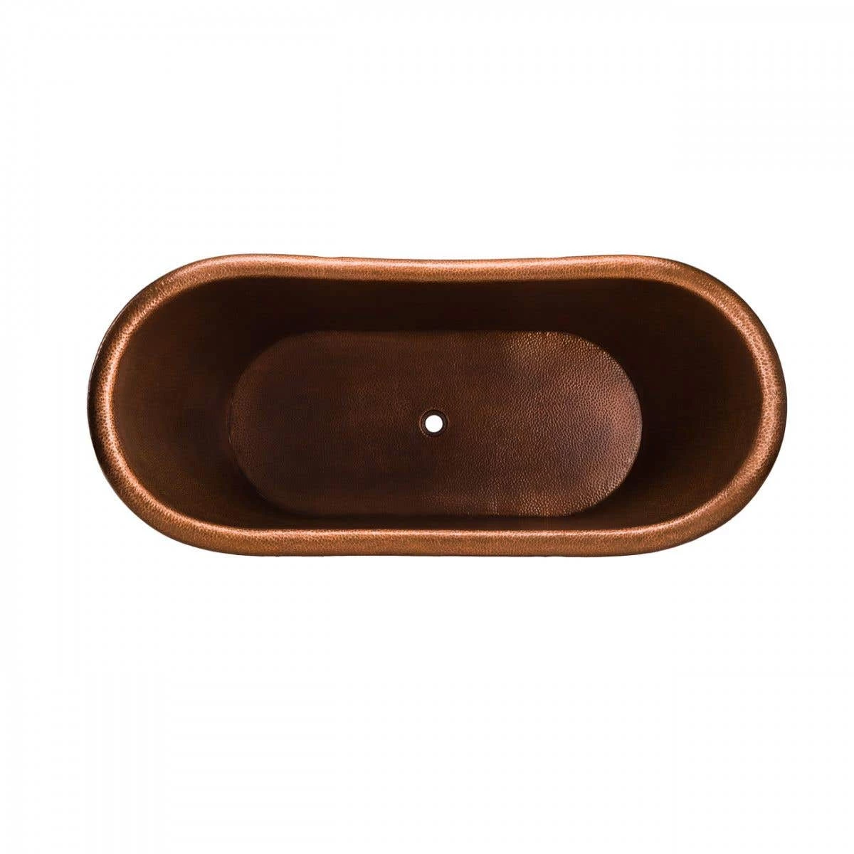Abbott 66 Inch Copper Freestanding Double Slipper Bathtub - Medium Copper 11 Abbott 66 Inch Copper Freestanding Double Slipper Bathtub - Medium Copper - Image 9