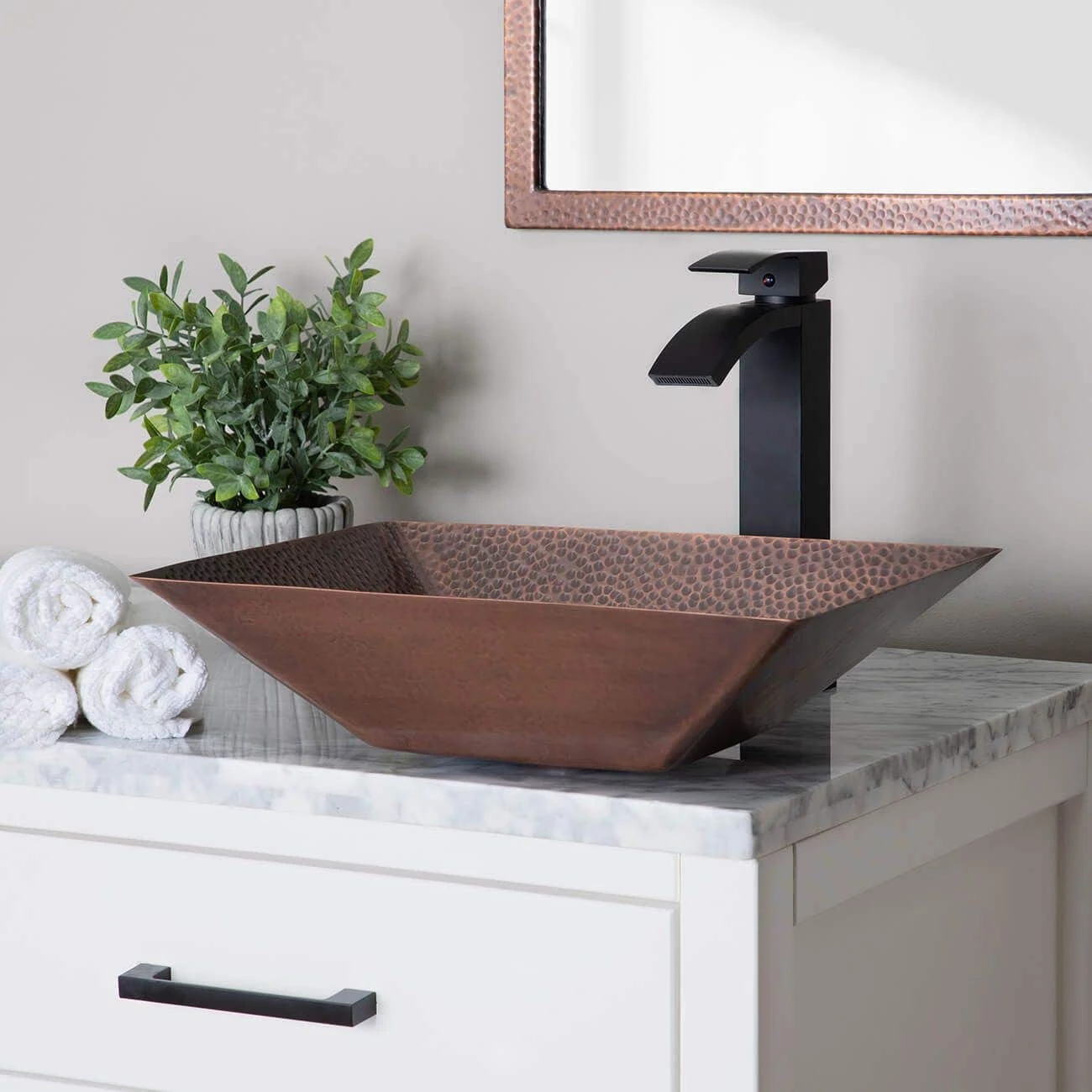 Modern Hand Forged Copper Vessel Sink 3 Modern Hand Forged Copper Vessel Sink