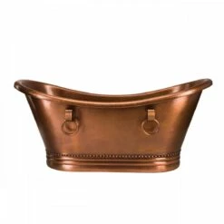 Hadley 71 Inch Copper Freestanding Double Slipper Bathtub - Medium Copper 13 Hadley 71 Inch Copper Freestanding Double Slipper Bathtub - Medium Copper -A&E BATH & SHOWER Shop rmc4 m front