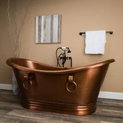 Hadley 71 Inch Copper Freestanding Double Slipper Bathtub - Medium Copper 10 Hadley 71 Inch Copper Freestanding Double Slipper Bathtub - Medium Copper -A&E BATH & SHOWER Shop rmc4 m life