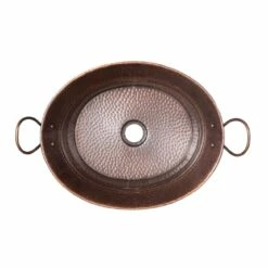 Hammered Copper Bucket Vessel Sink With Handles -A&E BATH & SHOWER Shop rmc40 b top