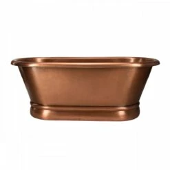 Haden 66 Inch Copper Freestanding Double Ended Bathtub - Medium Copper -A&E BATH & SHOWER Shop rmc5 m front