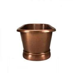 Haden 66 Inch Copper Freestanding Double Ended Bathtub - Medium Copper -A&E BATH & SHOWER Shop rmc5 m side