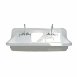 48 Inch Cast Iron Wall Mount Farmhouse Trough Sink -A&E BATH & SHOWER Shop rmcastsink48 lg white