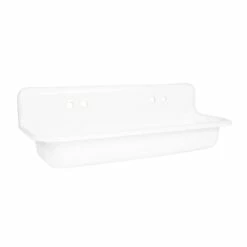 48 Inch Cast Iron Wall Mount Farmhouse Trough Sink -A&E BATH & SHOWER Shop rmcastsink48 angle