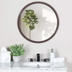 Copper Round Mirror