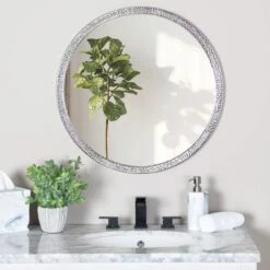 Copper Round Mirror -A&E BATH & SHOWER Shop rmcmirrd sn lifestyle