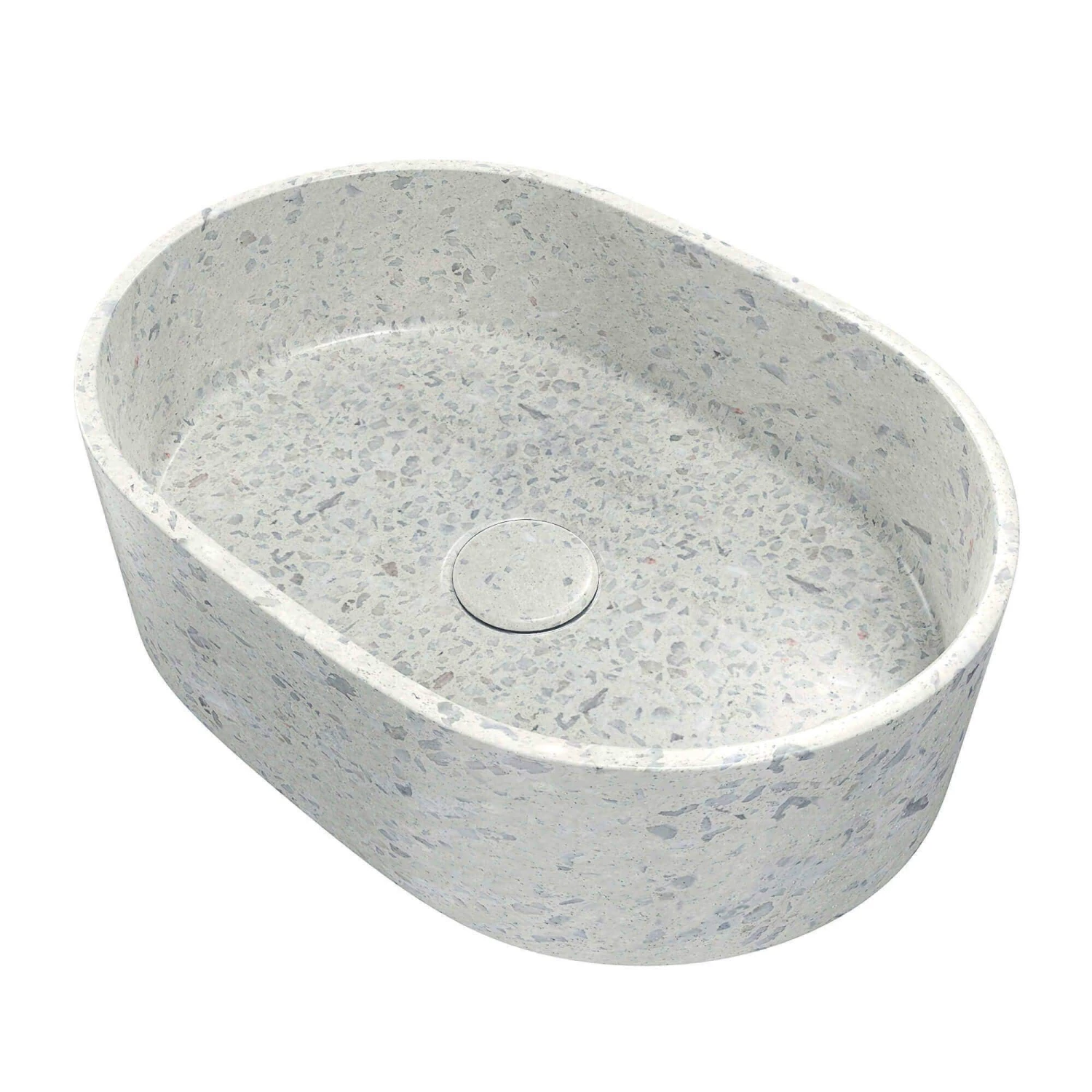 Terrazzo 14 Inch Oval Bathroom Sink 6 Terrazzo 14 Inch Oval Bathroom Sink - Image 4