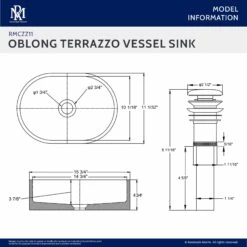 Terrazzo 14 Inch Oval Bathroom Sink 21 Terrazzo 14 Inch Oval Bathroom Sink -A&E BATH & SHOWER Shop rmczz11 specs