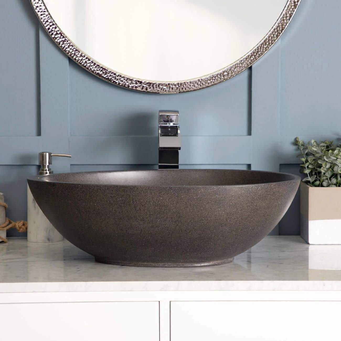 Portland Collection 21 Inch Concrete Vessel Sink 3 Portland Collection 21 Inch Concrete Vessel Sink