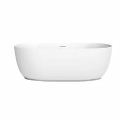 Mindy Matte White Double Ended Freestanding Tub -A&E BATH & SHOWER Shop rmd mindy front