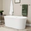 Una Acrylic Double Ended Freestanding Tub 2 Una Acrylic Double Ended Freestanding Tub -A&E BATH & SHOWER Shop rmd una front