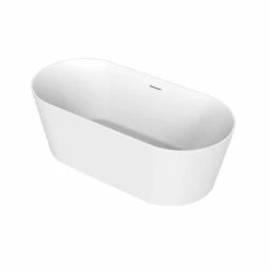 Zinna Matte White Acrylic Double Ended Freestanding Tub 20 Zinna Matte White Acrylic Double Ended Freestanding Tub -A&E BATH & SHOWER Shop rmd zinna angle