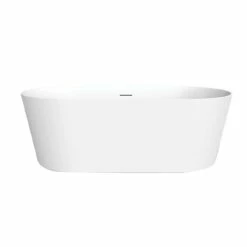 Zinna Matte White Acrylic Double Ended Freestanding Tub 19 Zinna Matte White Acrylic Double Ended Freestanding Tub -A&E BATH & SHOWER Shop rmd zinna front