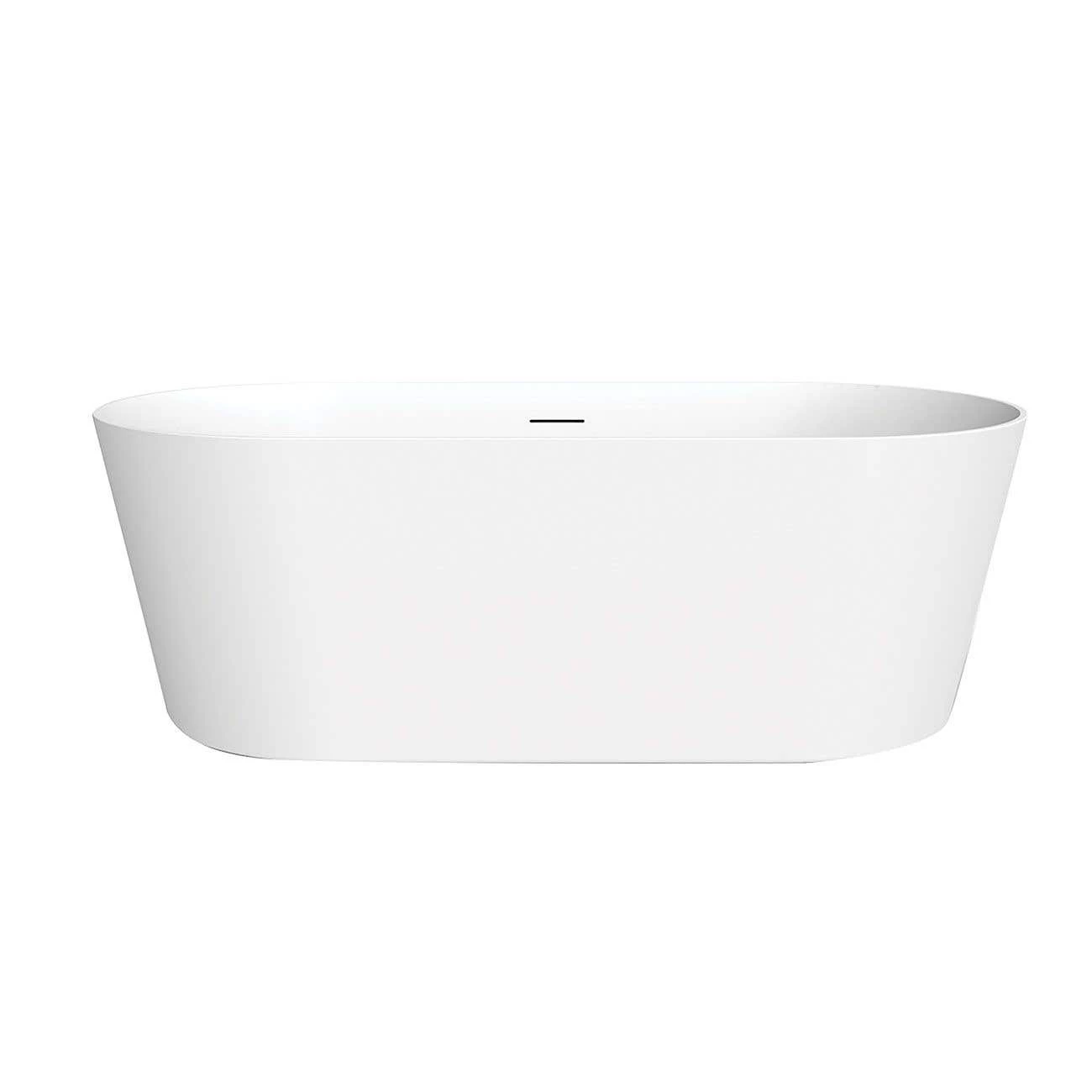 Zinna Matte White Acrylic Double Ended Freestanding Tub 5 Zinna Matte White Acrylic Double Ended Freestanding Tub - Image 3