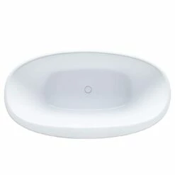 Luna Matte White Acrylic Double Ended Freestanding Tub -A&E BATH & SHOWER Shop rmd67 t 2